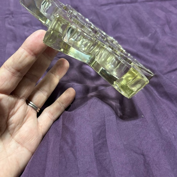 Star-Shaped Glass Candle Holder-7 tea-light- vintage- heavy Star holder - Picture 5 of 11